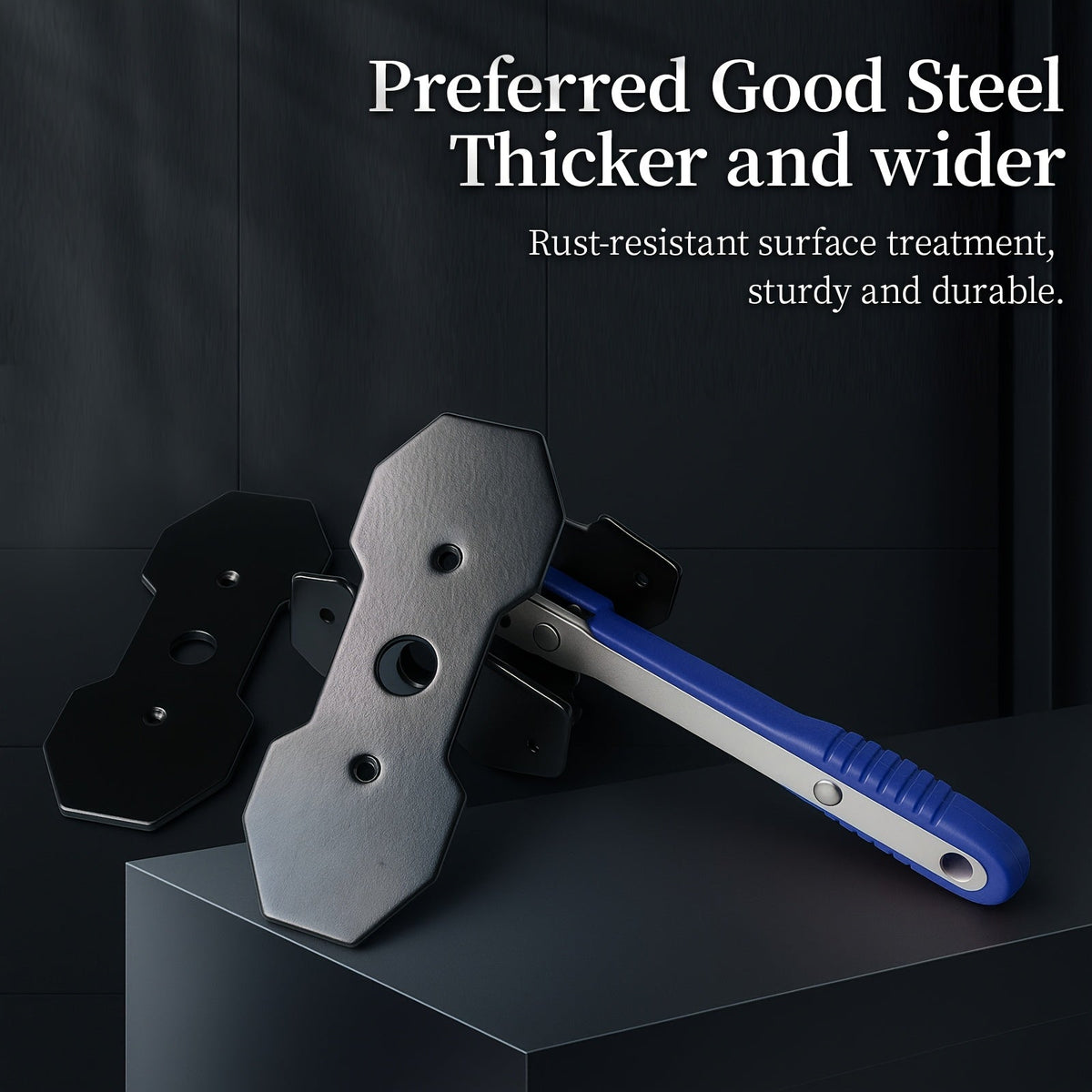 Brake Caliper Press Tool with 360° Swing Ratchet – Piston Spreader Pad & Hand Wrench Expander for Single, Twin & Quad Piston Disc Brake Calipers, Alloy Steel, Universal Fit for Cars & Trucks
