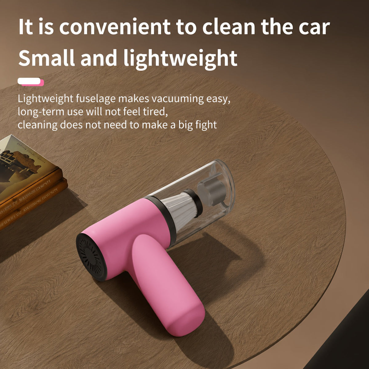 Cordless Car Vacuum Cleaner 7KPa Strong Suction 80dB Quiet Operation 3 Nozzles Rechargeable Handheld Portable Auto Vacuum for Car Interior Home Pet Hair Women Gift Car Accessories