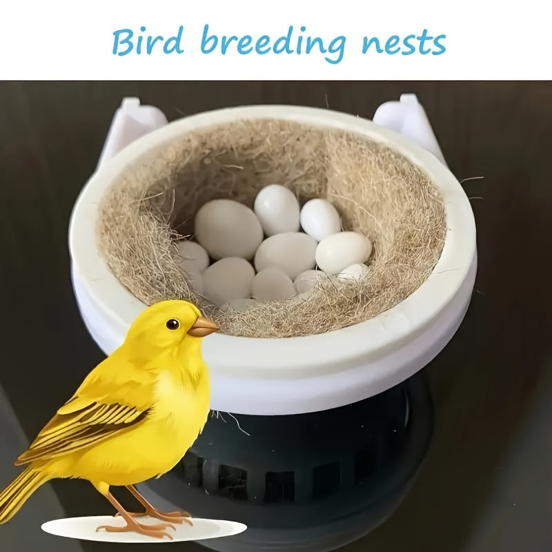 Bird Breeding Nest Box Kit for Bird Cage - Suspended Plastic Birdhouse with Secure Mounting Brackets & Soft Interior Mat for Parakeets Budgies Cockatiels Lovebirds Small Birds Breeding & Nesting