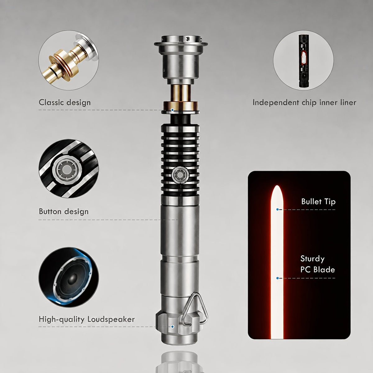 RGB Lightsaber with App Control & Metal Hilt - XENO 3.0 LED Dueling Saber, 16 Sound Fonts, Heavy Dueling, Hollywood Cosplay Prop, Halloween Christmas Gift