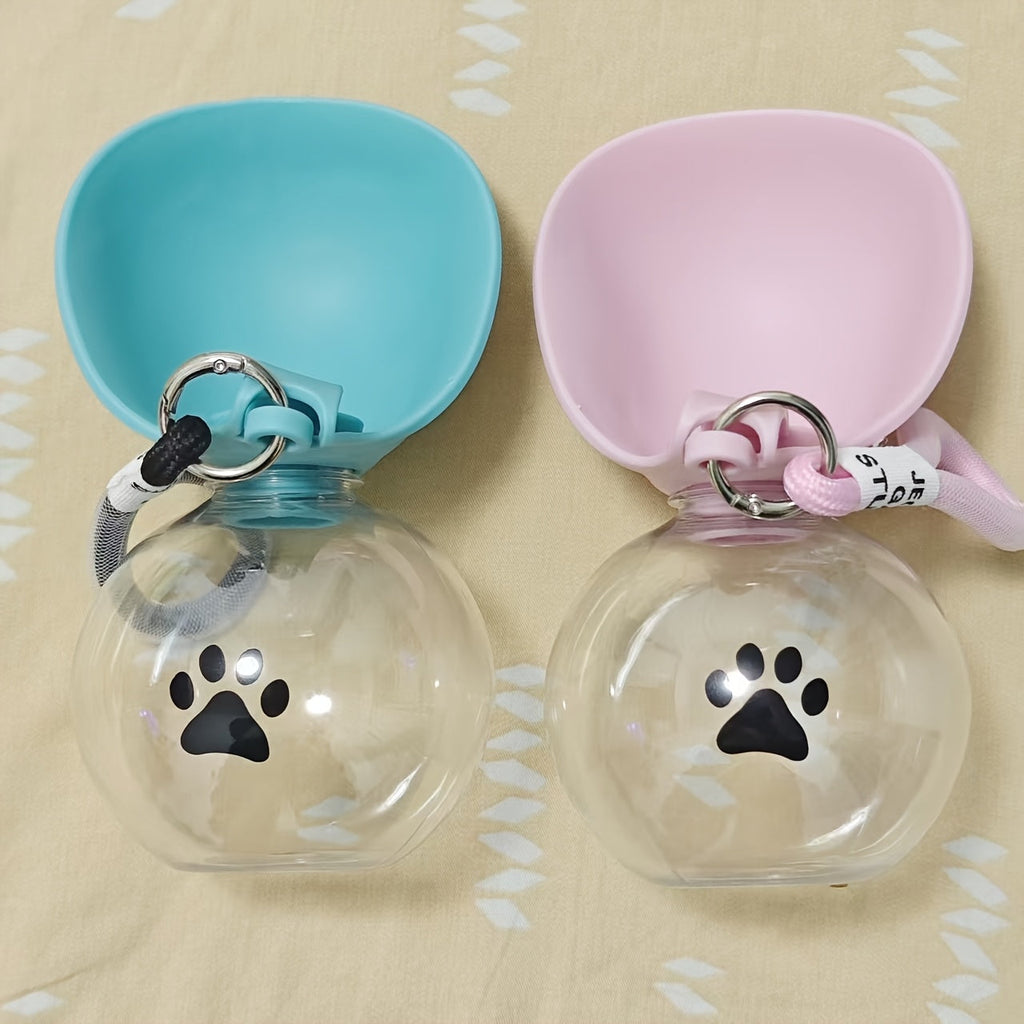 Foldable Pet Water & Food Container - Collapsible Portable Travel Storage for Dogs & Cats, Lightweight Compact Design for Outdoor Hiking Camping & Car Trips, Pink or Blue