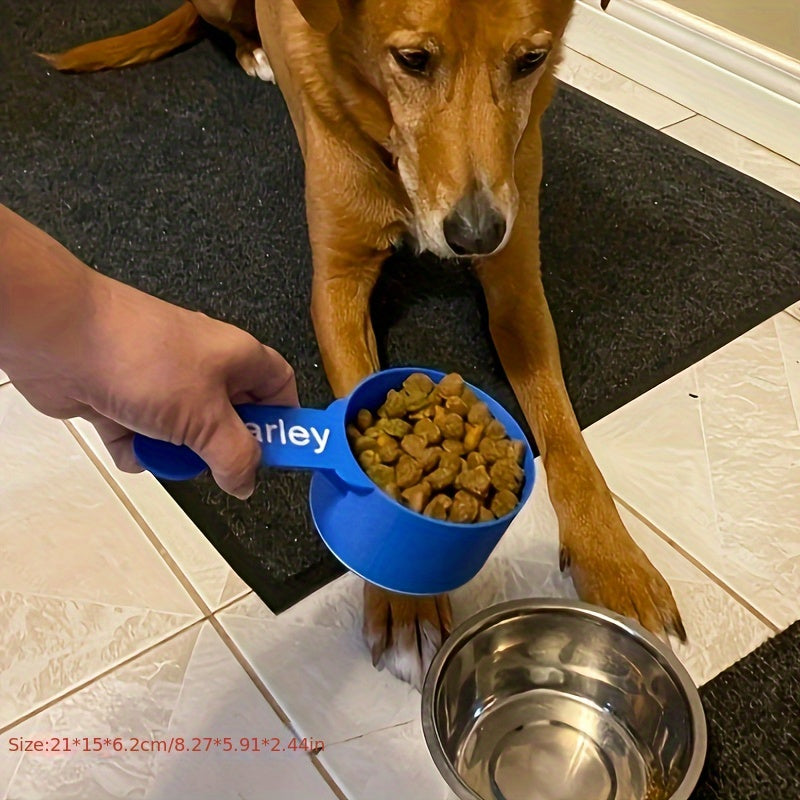 Personalized Dog Food Measuring Spoon - Custom Engraved Pet Food Scoop for Dog Lovers, Multiple Sizes 1/16 to 1-1/2 Cup, Durable Material, Unique Gift for Pet Owners, DIY Customized Name or Message