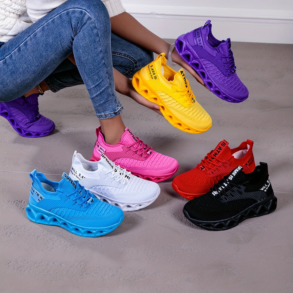 Women's Breathable Running Shoes Stability Pronation Support – Lightweight EVA Sole Fabric Upper All-Season Sneakers, 7 Colors, US Sizes 6–13