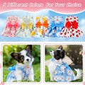5pcs Dog Dress Set for Small Dogs Floral Princess Bow Puppy Dresses Soft Polyester Pet Costume for Yorkies Chihuahuas Cats Small Pets All Seasons 5 Cute Styles