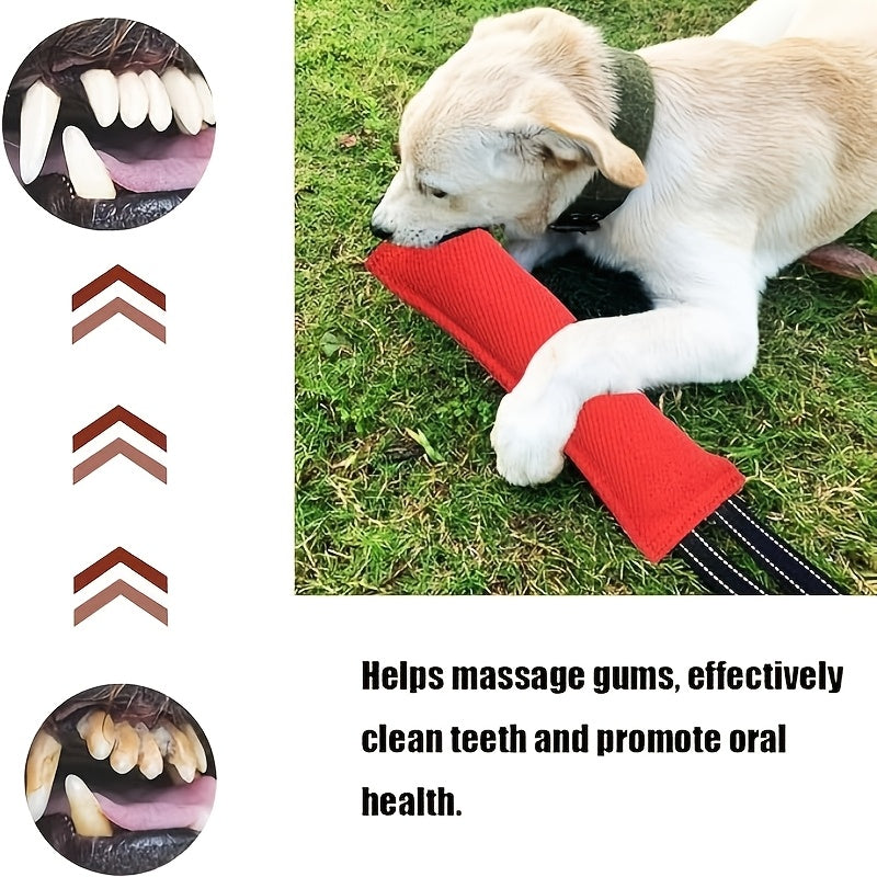 2-Pack Double-Handle Dog Tug-of-War Rope Toy Set – Ergonomic Interactive Chew Rope Toys for Small & Medium Dogs, Durable Teeth Cleaning Pull Toy for Bonding & Training, Black & Red