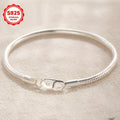 925 Sterling Silver Snake Chain Bracelet for Men & Women – Platinum Plated Minimalist Boho Style, 5 Sizes (6.69–8.27 Inch), Tarnish-Resistant Everyday Jewelry, Valentine's Day Gift