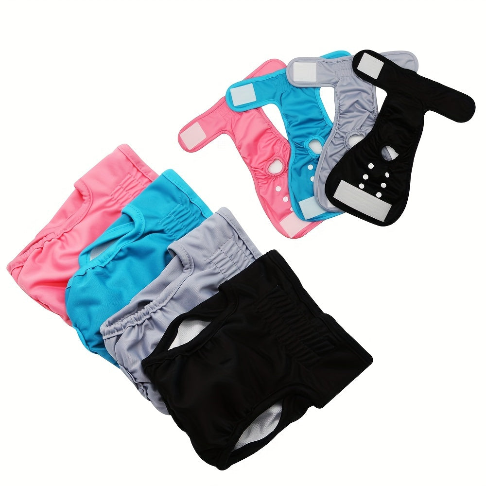 Washable Female Dog Diapers 3-Pack Reusable - High Absorbency Leak-Proof Girl Dog Diaper Pants for Puppies & Adult Dogs, Soft Breathable Fabric, Sizes XS to L, Perfect for Heat Cycle & Incontinence