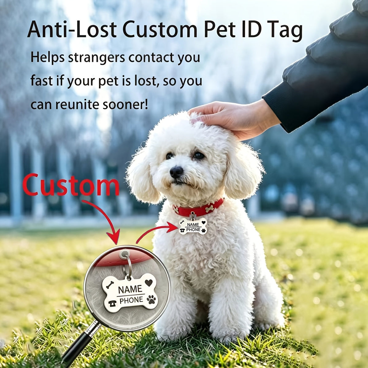 Custom Engraved Dog Collar with Free Personalized ID Tag Adjustable Anti-Lost Pet Collar for Small Medium Dogs and Cats Durable Premium Material
