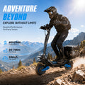 60V 3000W Dual Motor Off-Road Electric Scooter – 12-Inch Fat Tires, Front & Rear Suspension, Dual Hydraulic Brakes, Foldable Design with Bluetooth Music Player for Adults