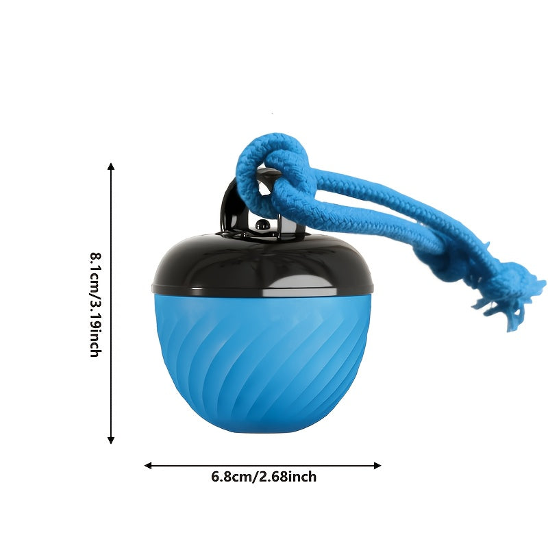 Interactive USB Rechargeable Rolling Dog Ball Toy with Light - Smart Auto-Moving Ball with Tail Rope & LED, Bite-Resistant Indoor Play for Small Medium Dogs, Boredom Relief Chew & Chase Toy