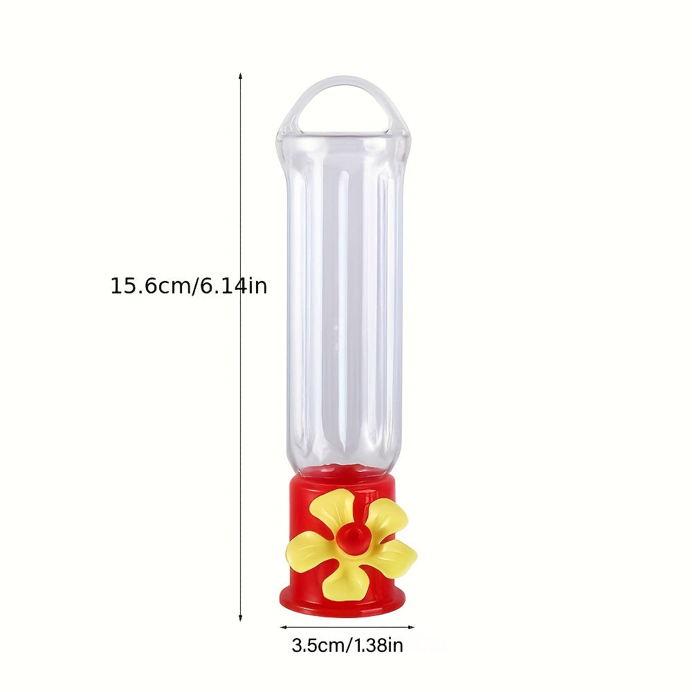Hummingbird Feeder Outdoor Plastic Transparent Removable Hanging with Wire for Backyard Garden Patio – Easy Fill Nectar Feeder for Wild Birds Wildlife Watching 1pc