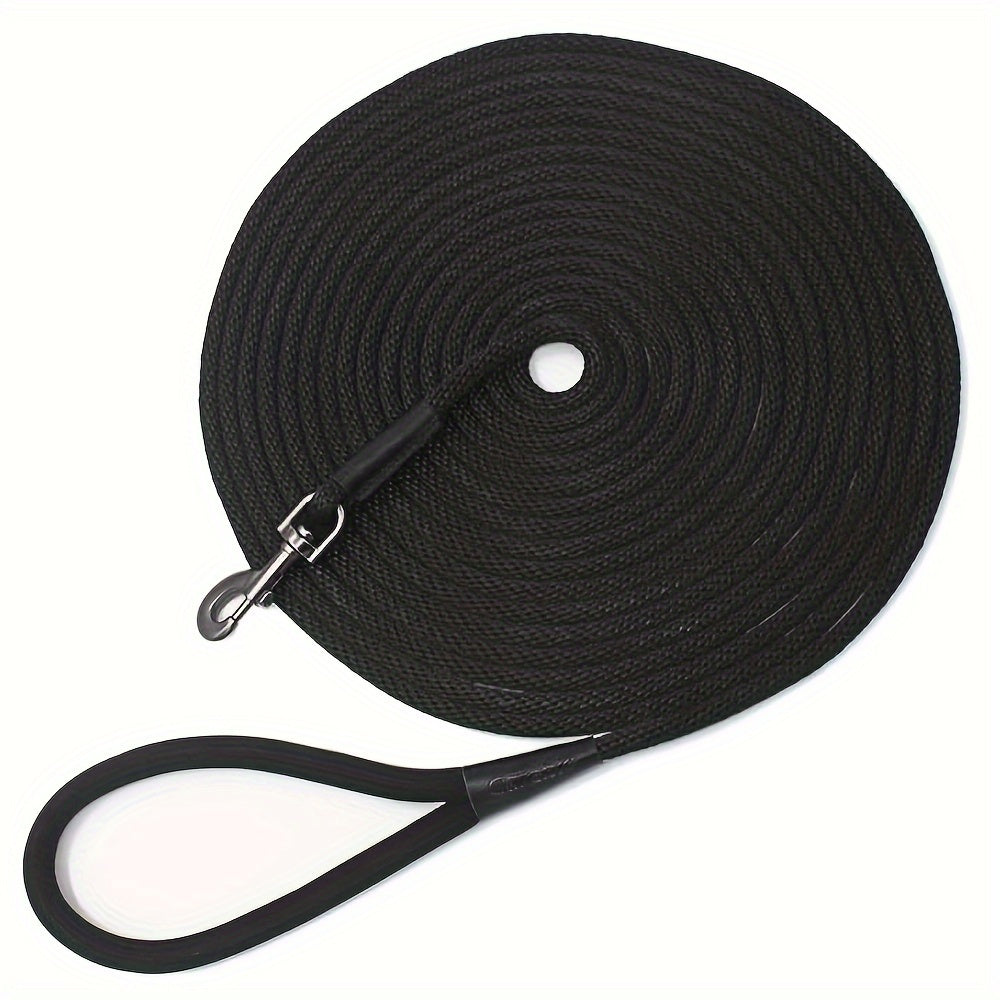Nylon Long Dog Training Leash 15ft 30ft 50ft – Obedience Recall Training Lead for Small Medium Large Dogs, Outdoor Camping Hiking Beach Running Off-Leash Practice