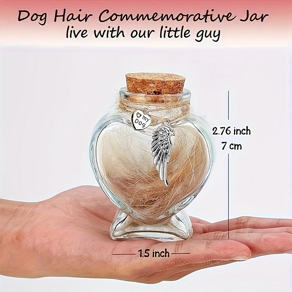 Pet Memorial Hair Bottle Keepsake – Decorative Remembrance Box for Dog & Cat Fur, Heartfelt Pet Loss Gift & Memory Keepsake for Beloved Pets