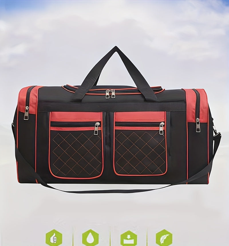 Large Capacity Travel Duffel Bag for Men & Women – Heavy-Duty Gym Bag with Multi-Pocket Design, Adjustable Shoulder Strap & Zipper Closure for Fitness, Weekend Trips, Business Travel & Outdoor Use