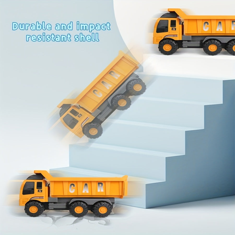 Large Engineering Construction Vehicle Toy for Kids - Choose Excavator, Crane, Mixer Truck or Dump Loader | Manual Operation Simulation Truck, STEM Construction Toy for Boys Ages 3+, Birthday Gift