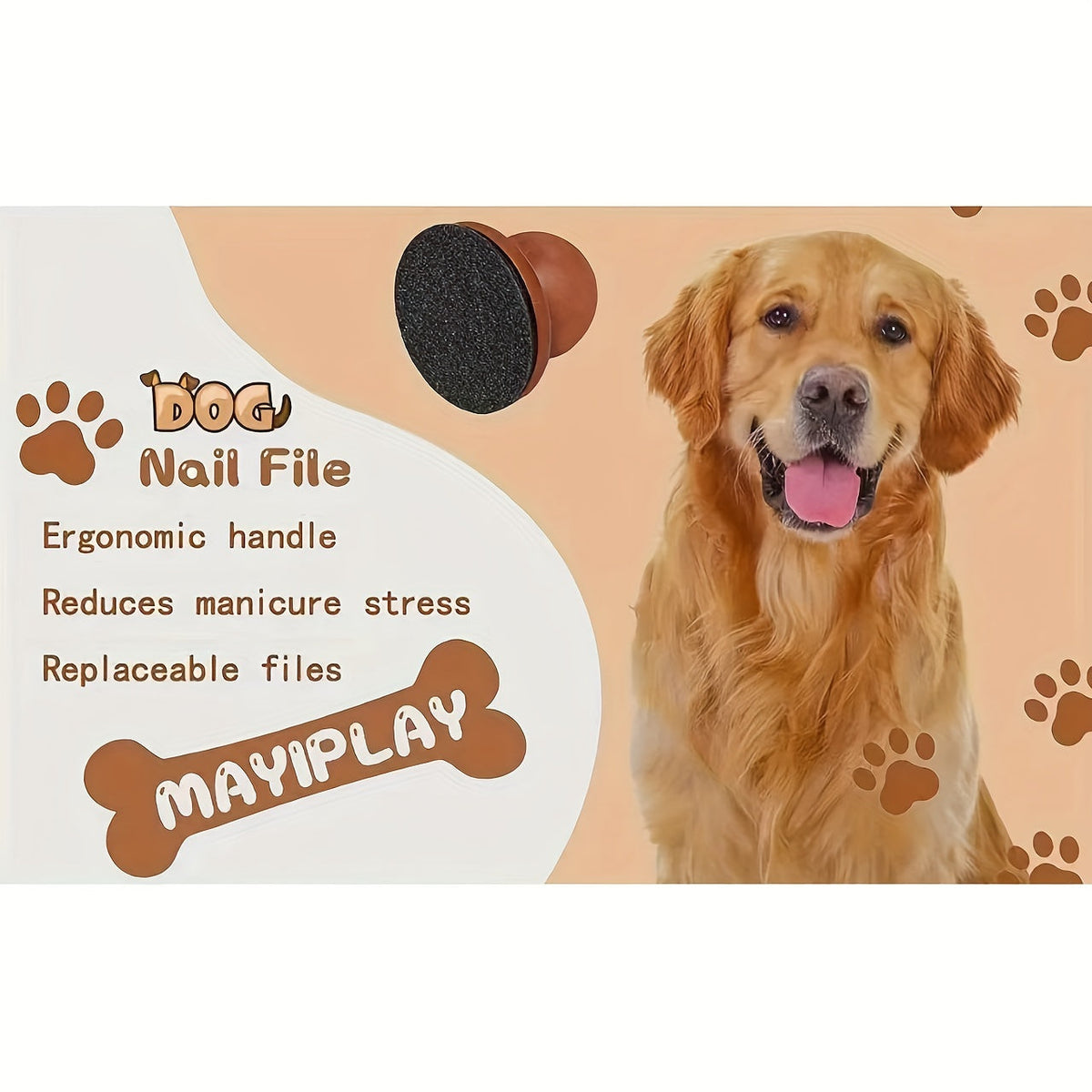 Dog Nail File Scratch Board for Small Animals - Stress-Free Pet Nail Grinder Scratchpad No Battery Needed Safe Gentle Paw Care Tool for Dogs Cats Rabbits Anxiety-Free Grooming