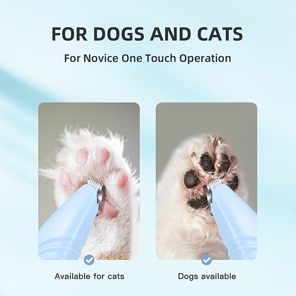 Cordless Pet Grooming Clipper – Low Noise Electric Precision Trimmer for Dog Paw, Cat Face & Eye Area Hair, USB Rechargeable Quiet Shaver for Small Pets, Safe Detail Trimming Tool