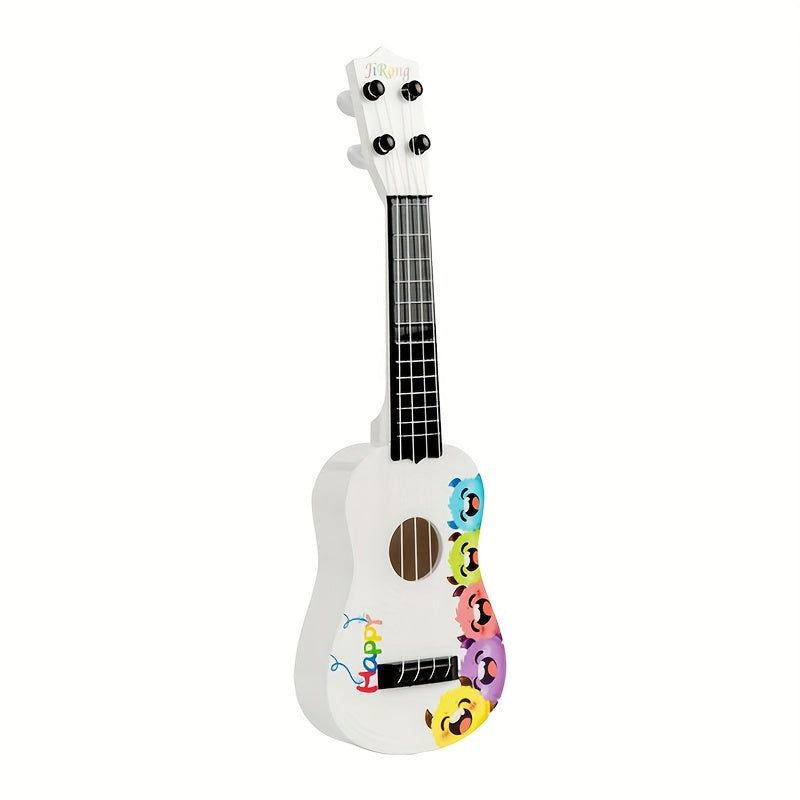 Kids Ukulele Toy Guitar 16.5 Inch Beginner Starter Musical Instrument Toy Early Music Education Gift for Children Toddlers Purple Blue Red Green White Black