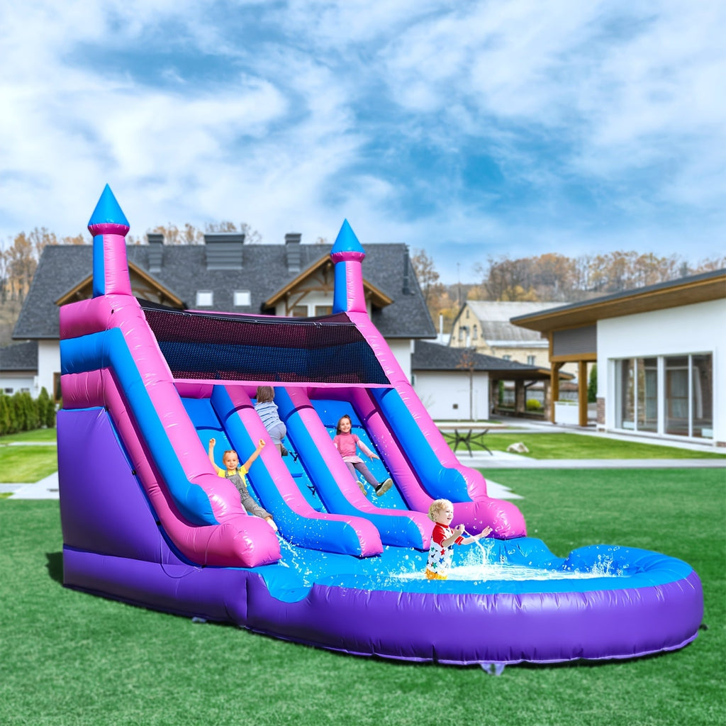 Inflatable Water Slide Bounce House 21x11x13.5FT with Splash Pool, Wet Dry Slide for Kids Backyard Outdoor Fun, Heavy-Duty Commercial Grade Bouncer with Built-In Slide - Perfect Summer Gift for Kids