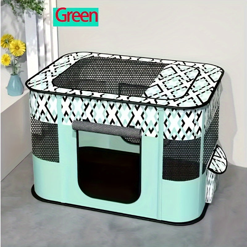 Foldable Pet Playpen with Storage Bag – Portable Indoor Outdoor Dog Cat Exercise Kennel & Puppy Kitten Playpen, 4 Sizes M/L/XL/XXL for Cats Dogs Rabbits, Travel & Camping Ready
