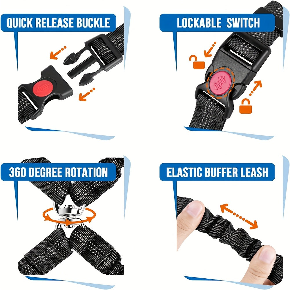 Double Dog Leash Coupler 360° Rotating Anti-Tangle – No-Twist Dual Dog Walking Leash for Two Dogs, Comfortable Tangle-Free Dog Lead for Small Medium Large Breeds, 7 Colors