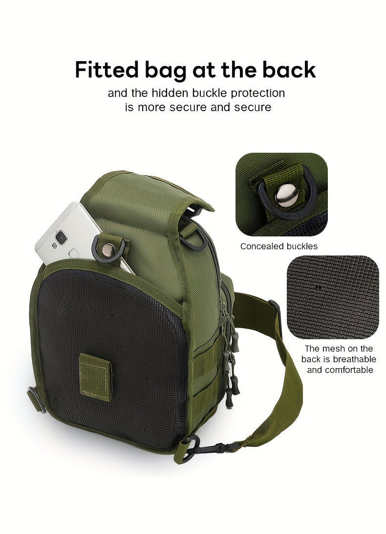Tactical Sling Backpack – Lightweight Crossbody Daypack for Cycling, Hiking, Travel & Daily Use, Multiple Colors with Flag Patch Option