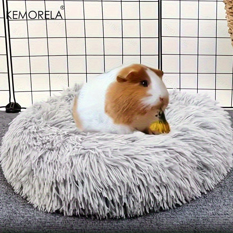 Ultra-Soft Plush Small Pet Nest – Cozy Warm Hamster Sleeping Bed with Non-Slip Bottom & Insulated Padding, Round Fluffy Hideout for Guinea Pigs, Hamsters & Small Animals, Light Blue