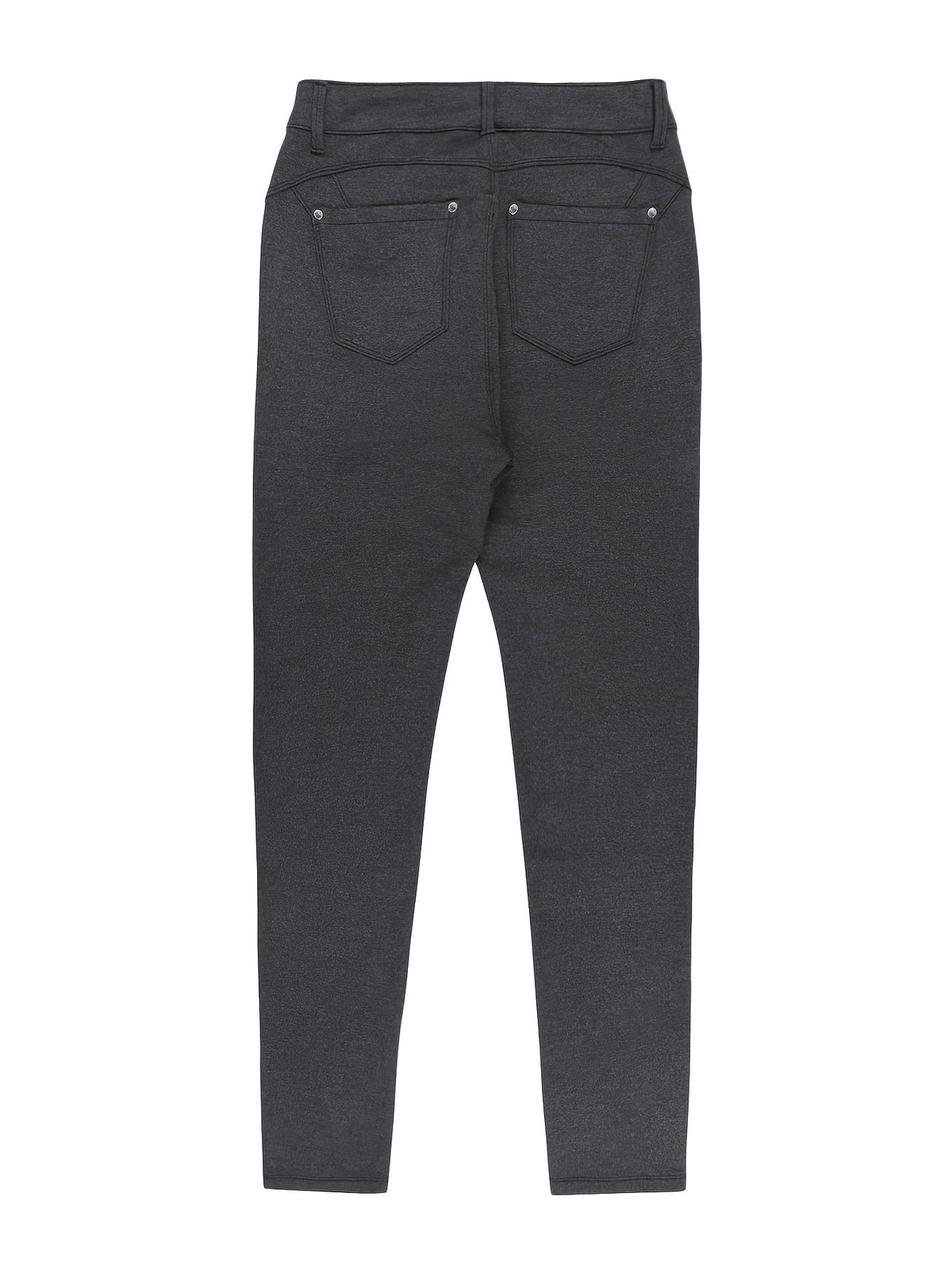 Women's High Waist Stretch Skinny Jeans Metal Button Detail Street Style Slim Fit Denim Pants 10 Colors S-XXL