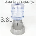 Automatic Gravity Dog Feeder and Water Dispenser 1 Gallon 3.8L - No Batteries Required, Durable PP Material, Suitable for Cats and Dogs Small Medium Pets, Hands-Free Gravity Feeding Station, Perfect Gift