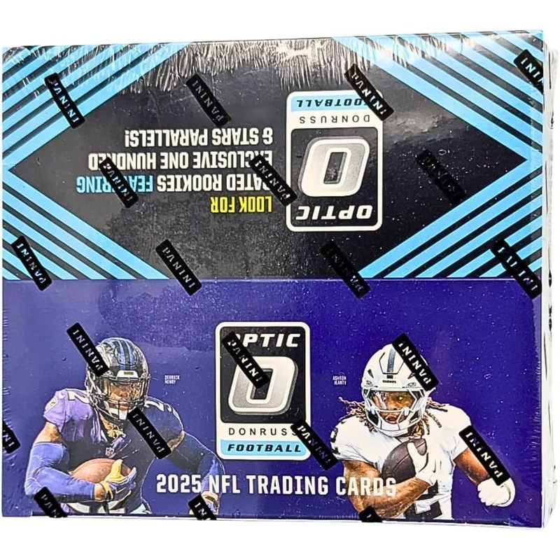 2025 Panini Donruss Optic Football NFL Retail Box – 80 Trading Cards, 20 Packs, 6 Toploaders & StreetCards Magnet – Chase Rated Rookies, Downtown, Autographs & Ultra-Rare Parallels