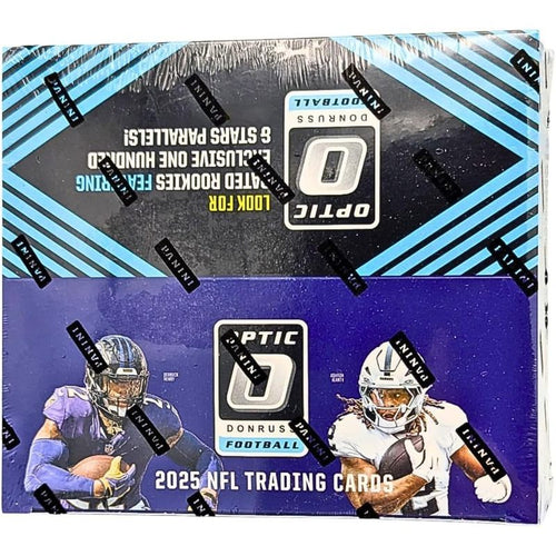 2025 Panini Donruss Optic Football NFL Retail Box – 80 Trading Cards, 20 Packs, 6 Toploaders & StreetCards Magnet – Chase Rated Rookies, Downtown, Autographs & Ultra-Rare Parallels