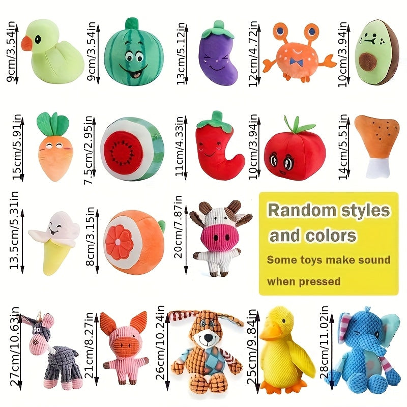 Puppy Plush Teething Toy Set for Small Dogs – 7 or 13 Piece Assorted Soft Squeaky Stuffed Animal Toys, Random Styles, Gentle on Puppy Teeth & Gums, Fun Gift Bundle for Small Breed Puppies