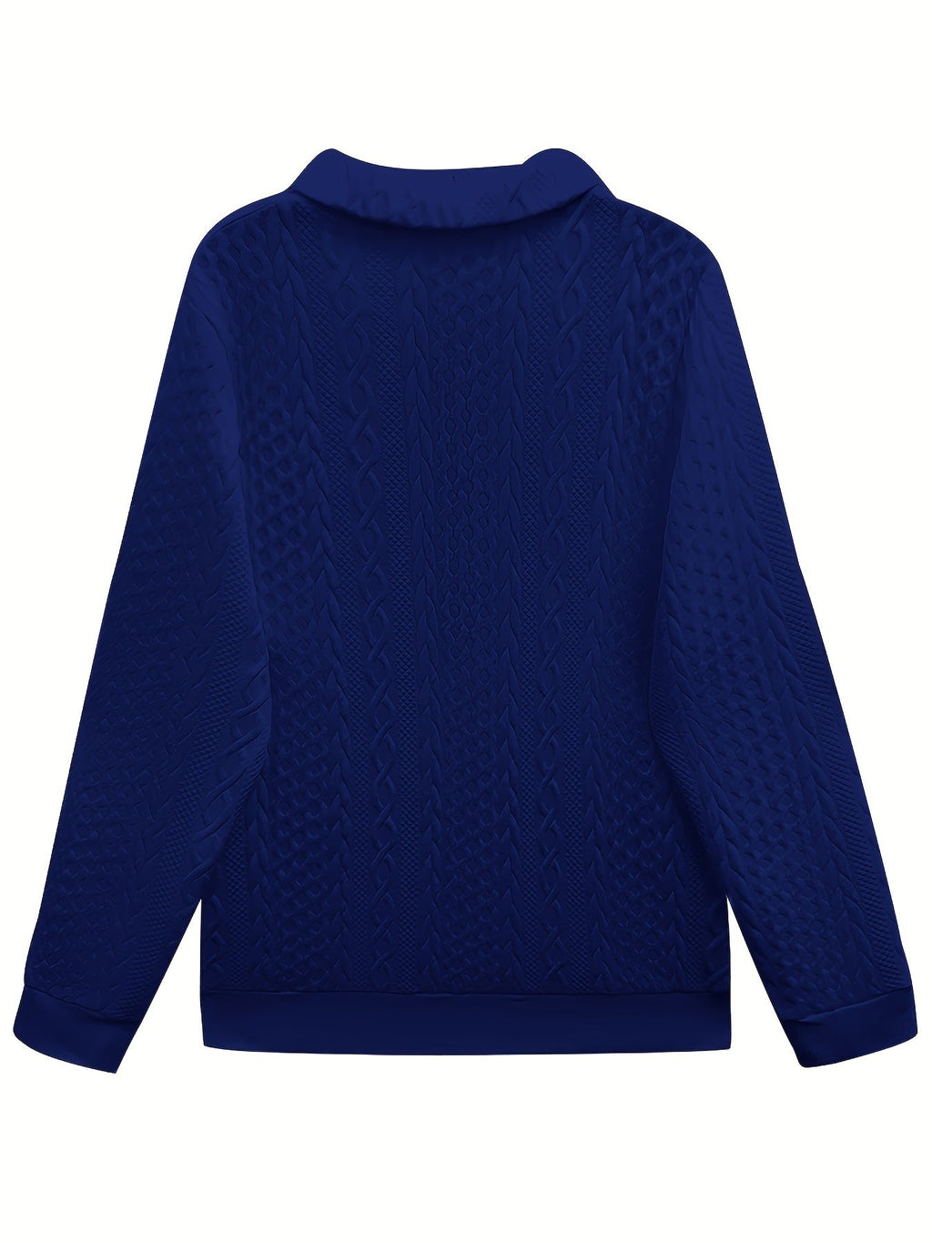 Women's Zip Up Sweatshirt with Lapel Collar & Pocket - Elegant Solid Color Long Sleeve Pullover Top for Fall Winter, Soft Stretchy Knit Fabric, Casual & Stylish | 5 Colors S-XXL