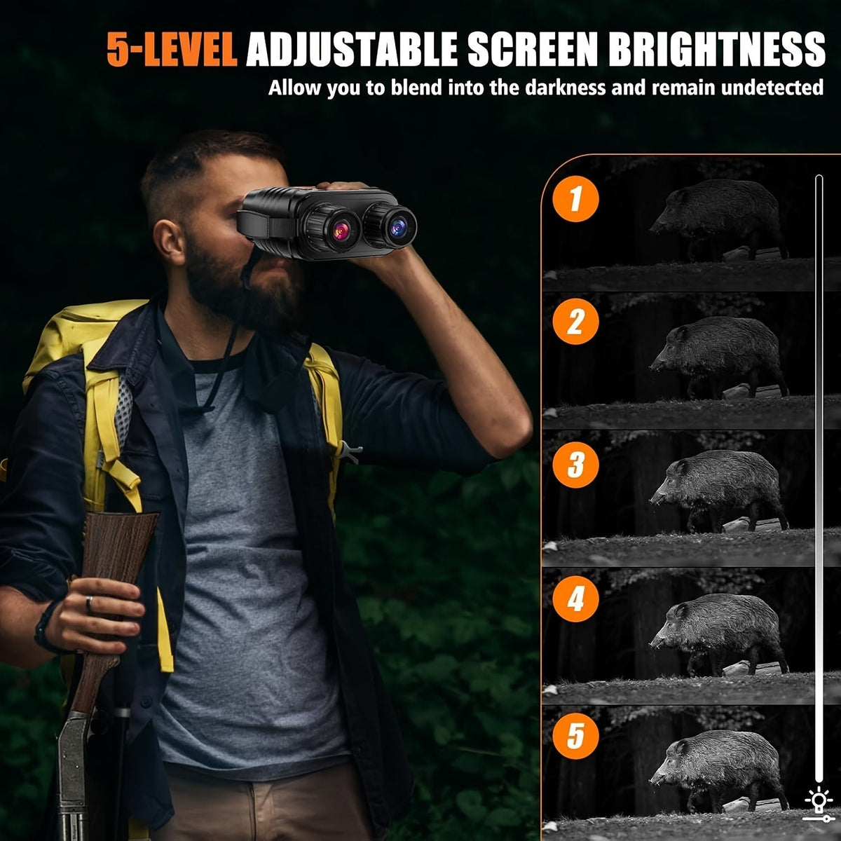 4K Night Vision Binoculars for Adults – 10x Digital Zoom, 2.8" HD Screen, 7-Level IR Illuminator, 12MP Photo & Video, Rechargeable – Perfect for Hunting, Boating & Outdoor Exploration, Gift for Men