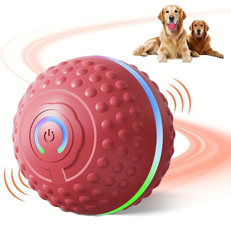 Automatic Bouncing Ball Dog Toy – USB Rechargeable Intelligent Self-Moving Jumping Ball for Small & Medium Dogs, Interactive Indoor Outdoor Pet Toy for Exercise & Play
