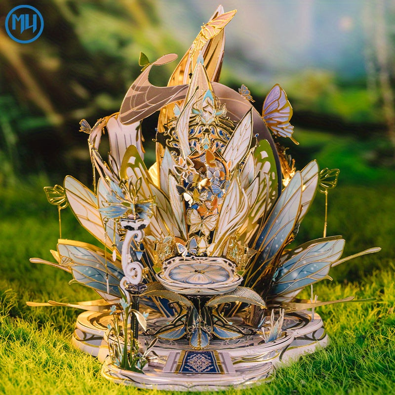 3D Metal Puzzle Kit - Angel Story Princess & Elf Series with Display Stand - Miniature Model Building Set for Adults - Elf Throne, Elf Castle or Elf Carriage - Unique Birthday, Christmas & New Year Gift