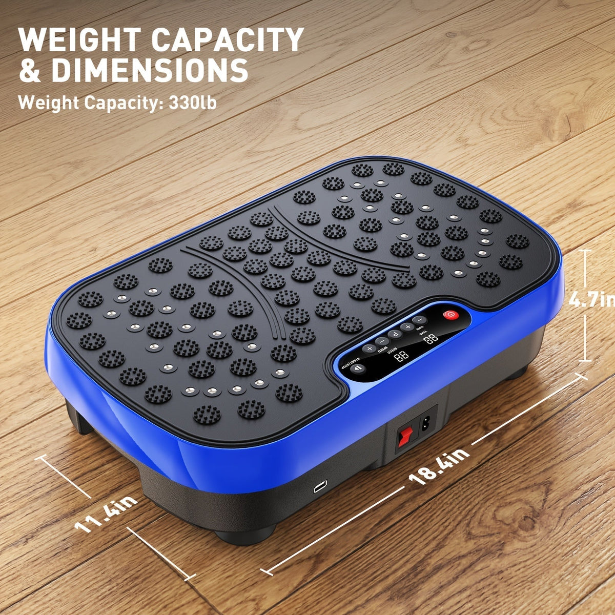 Vibration Plate Whole Body Workout Machine Lymphatic Drainage Fitness Platform Silent Motor Adjustable Speed Control Home Gym Exercise Equipment for Weight Loss Muscle Toning