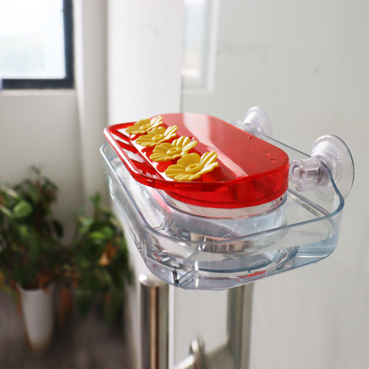 Outdoor Hummingbird Feeder for Garden & Balcony, No Battery Wild Bird Feeder Station for Backyard Patio, Easy-Fill Nectar Feeder for Wild Birds, Weatherproof Hanging Bird Feeder for Hummingbirds