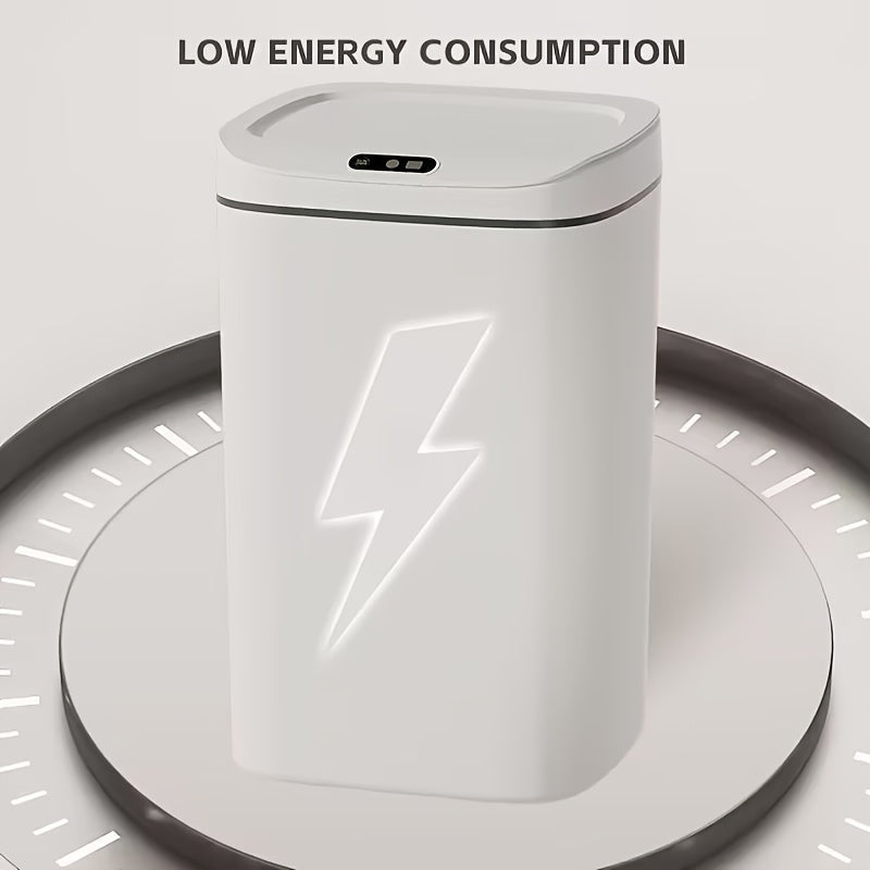 Inductive Smart Trash Can with Sealed Lid and Odor-Proof Technology Touch Control Switch Hands-Free Automatic Sensor Waste Bin Easy-to-Clean for Office Bathroom Bedroom Kitchen