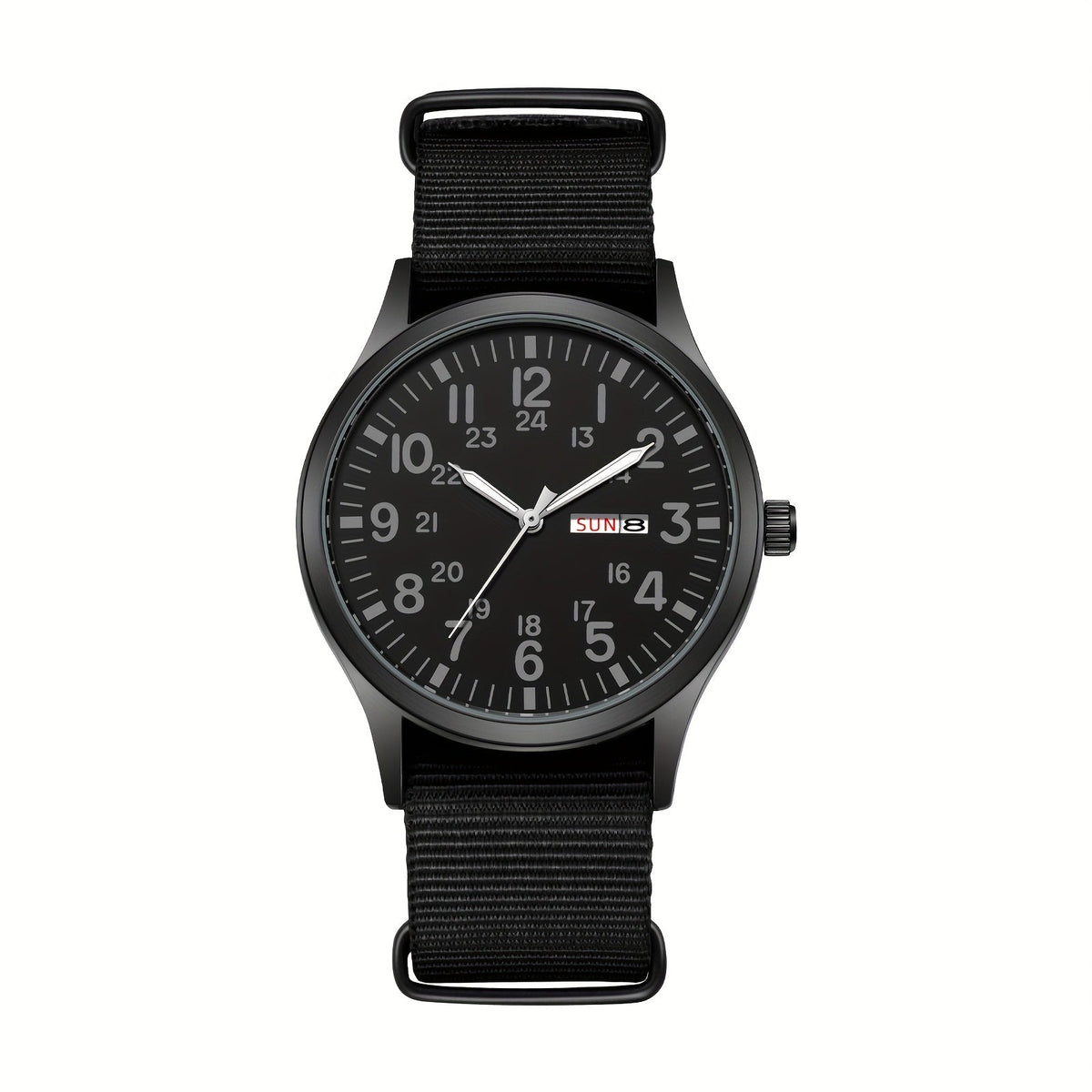 Men's Outdoor Sports Quartz Watch with Nylon Strap – Luminous Dial 24-Hour Military Scale Calendar Function, Lightweight Alloy Case, Multiple Colors Available, Casual Business Adventure Gift Watch for Men
