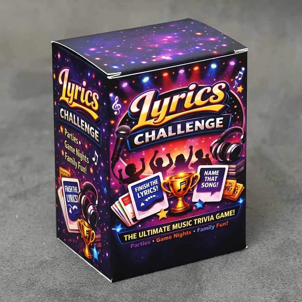 Music Trivia Card Game 140 Cards - Song Lyrics Challenge, Retro Hits, Rapping & Singing Competition | Urban Party Board Game for Adults & Teens, Fun Gift for Music Lovers, Game Night & Parties