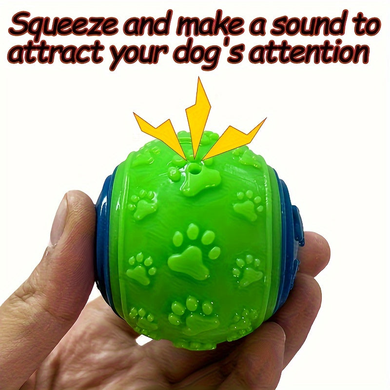 Squeaky Dog Balls 2-Pack - Soft TPR Rubber Chew Toys for Dental Health & Training, Durable Interactive Dog Toy for All Breeds, Fetch & Play Squeaker Ball Set for Puppies and Adult Dogs