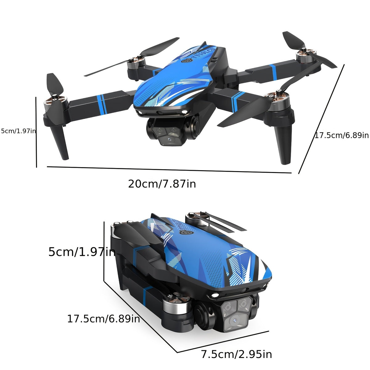 Foldable Drone with Camera for Adults Brushless Motor, 2.8-Inch LCD Screen Remote, 270° Obstacle Avoidance, Dual Camera, Altitude Hold, Headless Mode, 3D Flips, 32G SD Card – Beginner RC Quadcopter with 3 Speeds & One-Key Takeoff