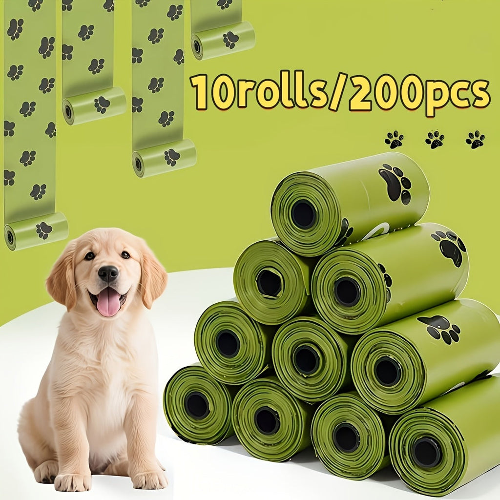 Dog Poop Bags 200 Count 10 Rolls Leak-Proof Durable Pet Waste Bags Refill Rolls for Dog Waste Disposal – Portable Compact Polyethylene Dog Poop Bag Refills for Dispenser Outdoor Walks and Travel
