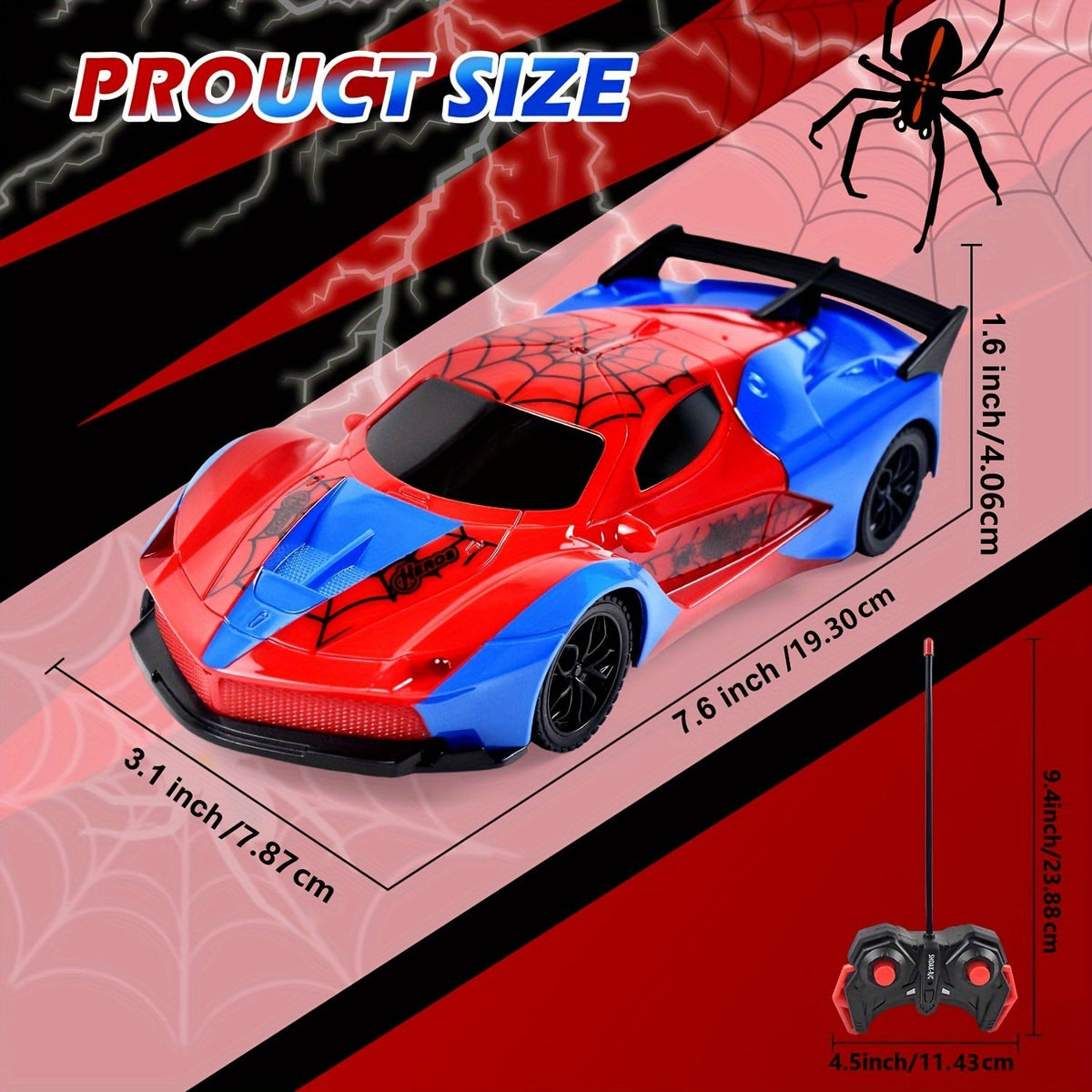 Remote Control Car Toy for Kids – Fast RC Car Gift for Boys Girls, Electric 2.4GHz Off-Road Radio Controlled Vehicle, Fun Outdoor Indoor Racing Toy, Birthday Christmas Gift for Children Ages 4 5 6 7 8+