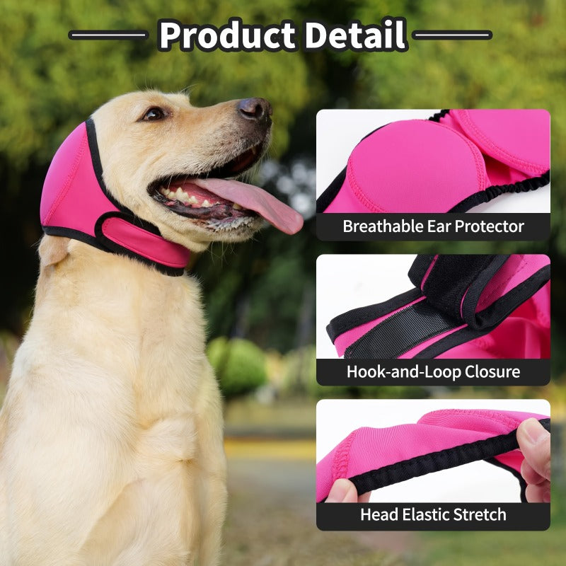 Dog Ear Muffs for Noise Reduction – 2-Pack Adjustable Anti-Anxiety Dog Headgear, Soundproof Ear Protection for Small to Medium Dogs, Calming Gear for Thunderstorms, Fireworks & Loud Environments, S/M/L