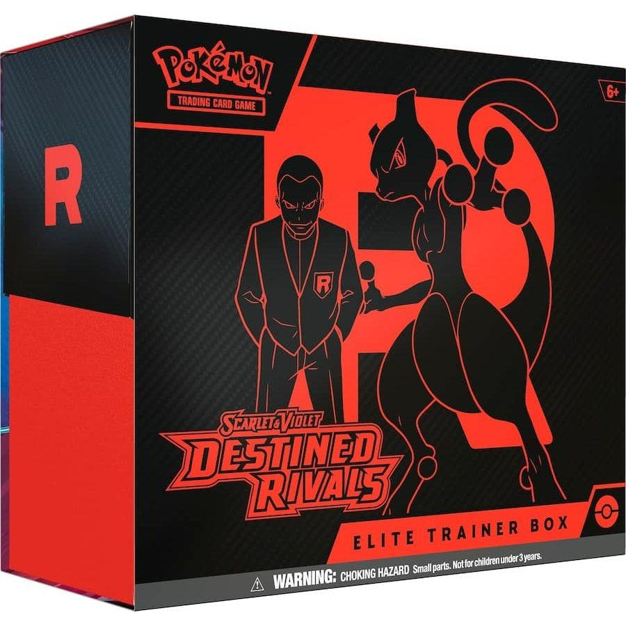 Pokemon TCG Scarlet & Violet Destined Rivals Elite Trainer Box 9 Booster Packs Foil Promo Card 65 Card Sleeves Collector Box TCG Live Code