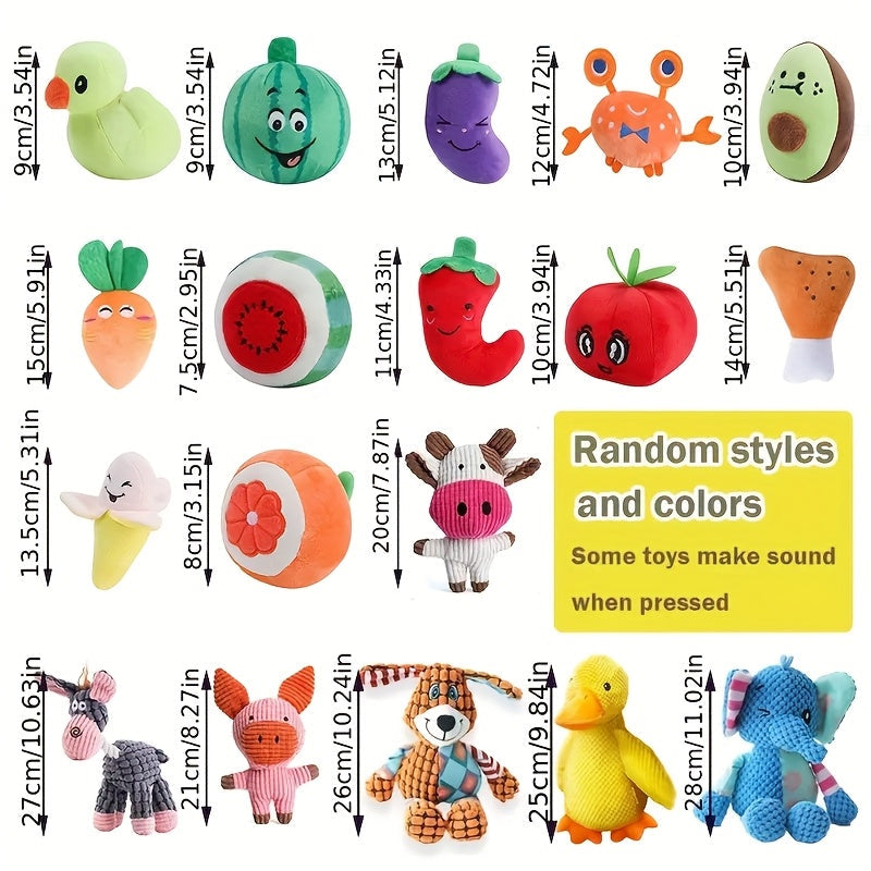 Puppy Teething Toys Set for Small Dogs - 6 or 12 Pack Plush Squeaky Dog Toys Assorted Styles, Soft Chew Toy Bundle for Puppies & Small Breeds, Variety Pack Dog Gift for Biting & Boredom Relief