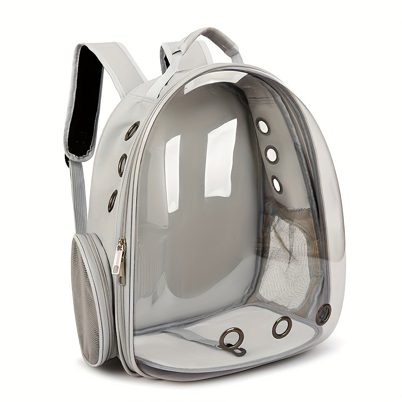 Space Capsule Cat Backpack Carrier - Transparent Window Double Shoulder Portable Pet Bag for Cats Small Dogs Travel Hiking Outdoor - Bubble Backpack Cat Carrier Black