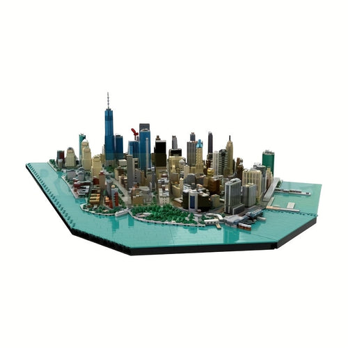 10556 Pcs New York Financial District Building Blocks MOC Architecture Model - NYC City Skyline Collector Set for Adults, Large Scale Urban Display Build, Expert STEM Gift